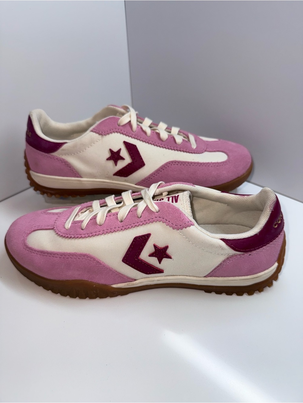 ⭐️Converse Run Star Trainer Pink Burgundy Retro Low Top Sneaker